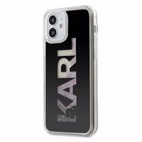 KARL LAGERFELD KLHCP12SKLMLBK IPHONE 12 MINI 5.4 "must Kõva ümbris KARL LOGO GLITTER