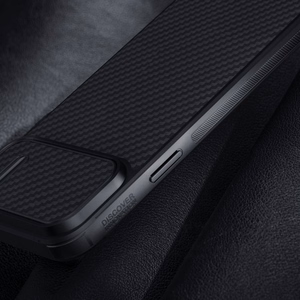 Nillkin sünteetilisest kiust S ümbris iPhone 14 Pro Max ümbris koos kaamerakattega, must
