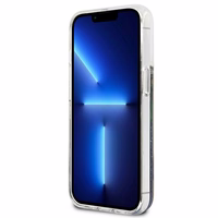 Guess GUHCP13SLFLSB iPhone 13 mini 5.4" sinine/sinine kõvakott Flower Liquid Glitter