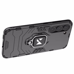 Wozinsky Ring Armor ümbris jaoks Samsung Galaxy S23 armored cover magnetic holder ring must