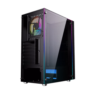 Gembird Fornax 2500 ARGB Gaming ATX Midi Tower tagavalgustusega must arvutikorpus