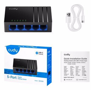 Cudy GS105D коммутатор Gigabit Ethernet 10/100/1000 чёрный