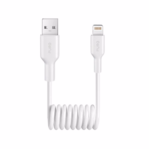 Puro 12W USB-A - Lightning Spiral Kaabel 1m - valge