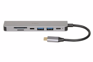 iBox IUH3SL4K USB-jaotur USB Type-C 5000 Mbit/s Hõbe