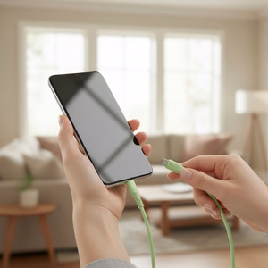 Kaabel USB C to Lightning Forcell F-Energy PD 3A 27W Silikoon 1 m C346 roheline