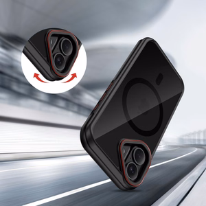 Tech-Protect MagHybrid MagSafe Ümbris jaoks iPhone 17 - Must and Punane