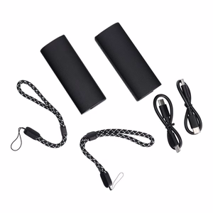 Powerbank Veger W0587 2,4A 2 pcs 2 x 5000 mAh with hand warmer must and hõbedane