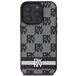 DKNY Checkered Pattern & Printed Stripes Ümbris jaoks iPhone 16 Pro - Must