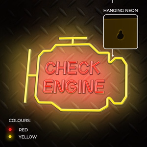 Neon PLEXI LED CHECK ENGINE kollane punane NNE21 Neolia
