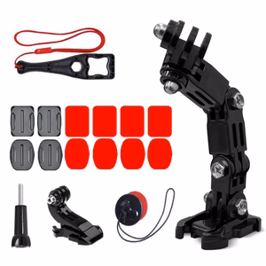 GoPro kiivrikinnituse tarvikute komplekt GoPro, DJI, Insta360, SJCam, Eken tegevuskaameratele (GoPro Cycling Helmet Chin Holder)