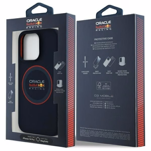 RED BULL ümbris jaoks IPHONE 14 Pro compatible with MagSafe RBHMP14L24SIILVR (Silicone punane Ring) tumesinine