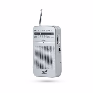 LTC portable pocket radio LEGA, AM/FM, mini jack, hõbedane