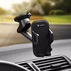 Car phone hoidja Forcell F-Grip Carbon Bracket mounting arm windshield / dashboard must