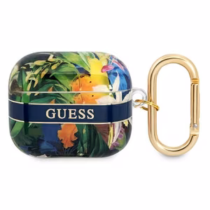 Guess GUA3HHFLB AirPods 3 ümbris sinine/sinine Flower Strap Collection