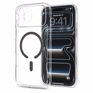 Spigen Ultra Hybrid MagSafe ümbris iPhone 18 Pro / 17 Pro jaoks, läbipaistev grafiithall