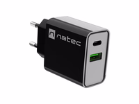 NATEC NETWORK CHARGER RIBERA USB-A+USB-C 20W PD