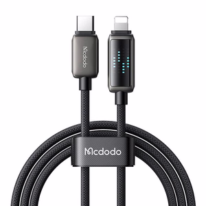 Mcdodo CA-2630 USB-C to Lightning kaabel, 36W, LED display, 1.2m