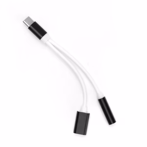Adapter AUX 2in1 Type C (male) to Type C (female) / Jack 3,5 mm (female) must