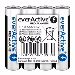 Alkaline batteries AAA / LR03 everActive Pro 4 pcs