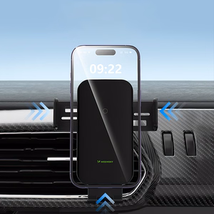 Wozinsky WEDZ-3Y8S clamp car holder with 15W inductive charger for phone on the air vent - black