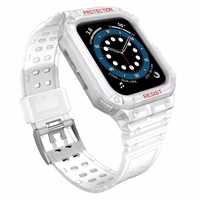 Protect Strap Band for Apple Watch 42/44/45mm soomustatud rihm - Läbipaistev