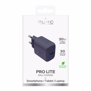 Puro Pro Lite 30W USB-C Wall Laadija - Hall
