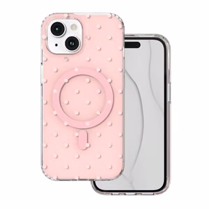 Bubble Dots Mag чехол для iphone 15 6,1", розовый