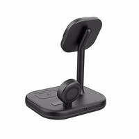 Tech-Protect QI15W-A27 3-in-1 Induktiivne Laadija koos MagSafe Alus jaoks Smartphone / Apple Watch / AirPods - must