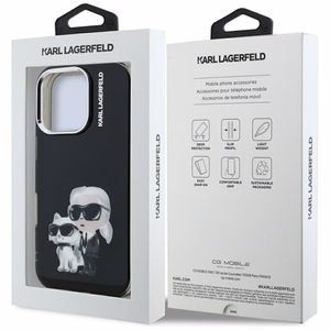 Karl Lagerfeld IML Aquarelle Karl & Choupette & Logo iPhone 16 Pro Ümbris must