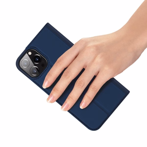 Dux Ducis Skin Pro raamaturiiuli tüüpi ümbris iPhone 13 Pro Maxile sinine