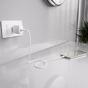 Puro PROLITE 10W USB-A wall laadija + USB-A - USB-C kaabel 1.2m - valge