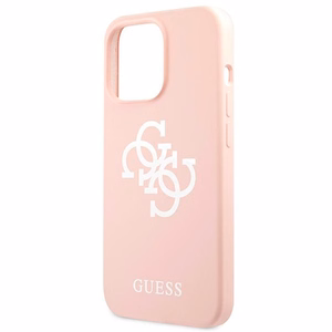 Guess GUHCP13LLS4GWPI iPhone 13 Pro / 13 6.1" розовый/розовый жёсткий чехол Silicone 4G Logo