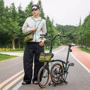 Rockbros W020 Dual-Purpose Front Bag, Bike/Shoulder - Green