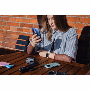 Ümbris jaoks iPhone 15 PRO Forcell F-Protect Mirage compatible with Magsafe Military Drop-Test roheline marble