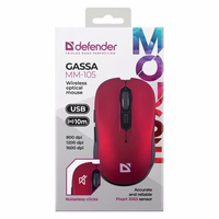 MOUSE DEFENDER GASSA MM-105 RF SILENT punane