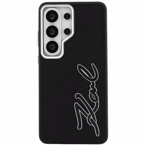Karl Lagerfeld ümbris Grained Signature Metal Resin Logo Samsung Galaxy S26 Ultra must