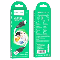 Kaabel USB A to Micro USB Hoco 2,4A 1 m X90 valge