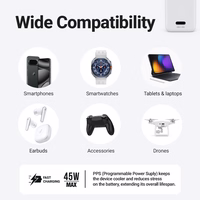 Crong Ultra Compact GaN - USB-C 45W PD 3.0 võrgulaadija with PPS (valge)