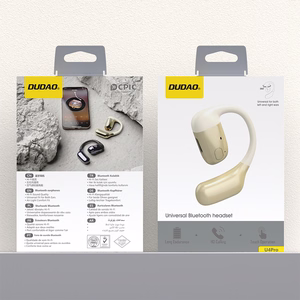 Dudao U4Pro Bluetooth universal over-ear headset for both ears - beež and kuldne