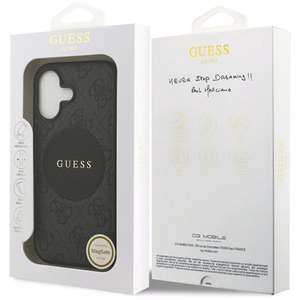 Guess 4G Circle Classic Logo MagSafe ümbris jaoks iPhone 17 - must