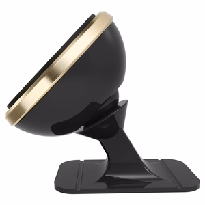 Car Holder Baseus "Overseas Edition" Black / Gold (magnetic / sticky pad)