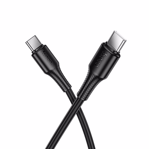 Кабель USB C to USB C Hoco 3A 60W 1 m X120 черный
