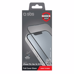 SBS Full Cover karastatud klaas iPhone 13 / 13 Pro / 14 / 16e / 17e jaoks
