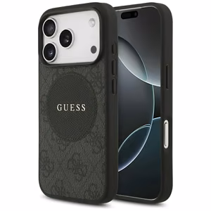 Guess 4G Circle Classic Logo MagSafe ümbris jaoks iPhone 17 Pro - must