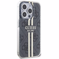 GUESS ümbris jaoks IPHONE 15 Pro GUHCP15LH4PSEGK (4G kuldne Stripe) must