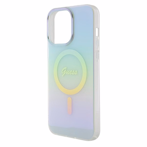 Guess GUHMP15XHITSQ iPhone 15 Pro Max бирюзовый/бирюзовый жёсткий чехол IML Iridescent MagSafe