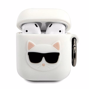 Karl Lagerfeld silikoonist Choupette ümbris AirPods 1/2 valge