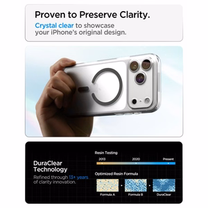 Spigen Ultra Hybrid MagSafe ümbris iPhone 18 Pro / 17 Pro jaoks, läbipaistev grafiithall