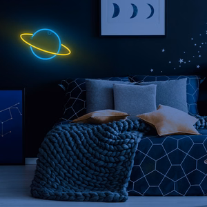 Neon LED Light SATURN kollane sinine Bat + USB FLNE11 Forever Light
