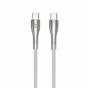 Forever Sleek kaabel USB-C - USB-C 1,0 m 60W valge